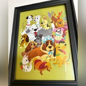 Dogs of Disney & Pixar Framed Wonderground Postcard